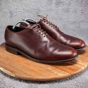Thursday Everyday Men's Handcrafted Whole Cut Burgundy Leather Shoes, Size US 11